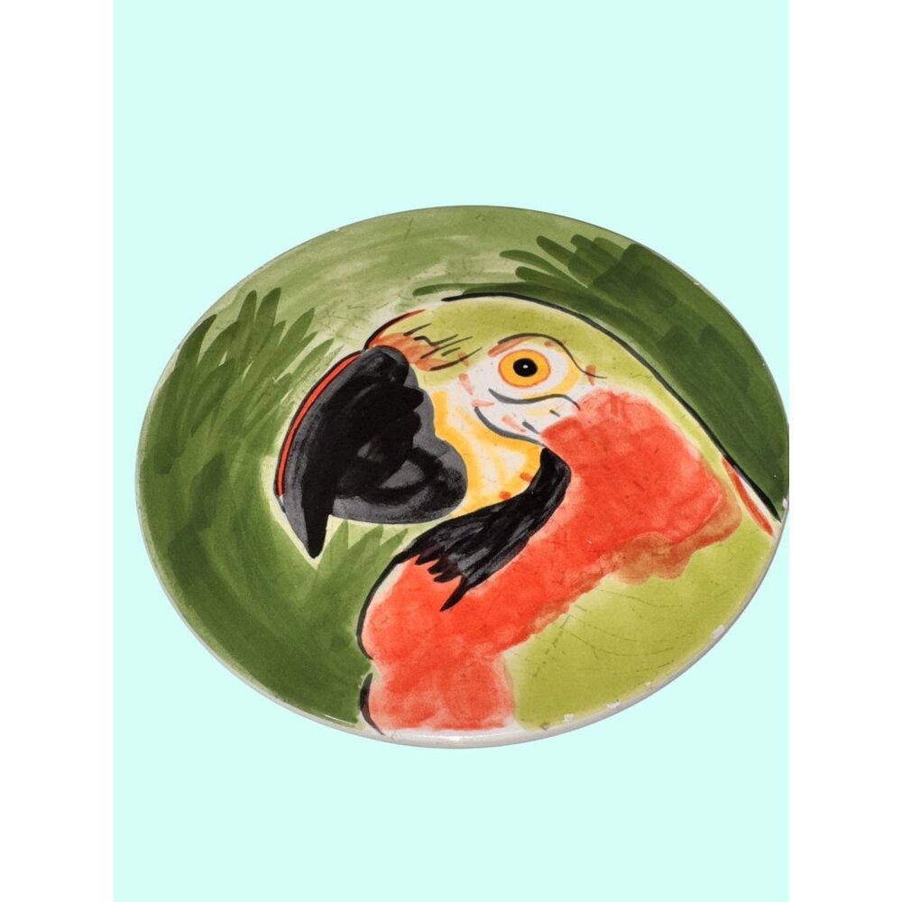 Pottery Barn Parrot Plate - Microwaveable & Dishwasher Safe - Picture 2 of 5